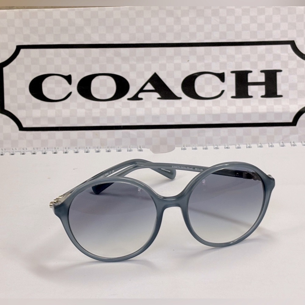 New Coach HC8188B L1593 539979 Milky Blue round Sunglasses